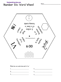 Search result: 'Number Six Wheel - Bottom: Printable Worksheet'