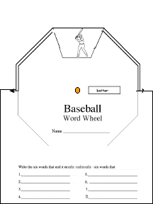 Search result: 'Baseball Wheel : Printable Worksheet'