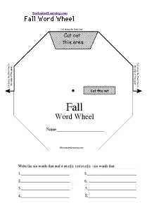 Search result: 'Fall/Autumn Wheel - Top: Printable Worksheet'