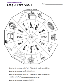 Search result: 'Long O Word Wheel  - Bottom: Printable Worksheet'