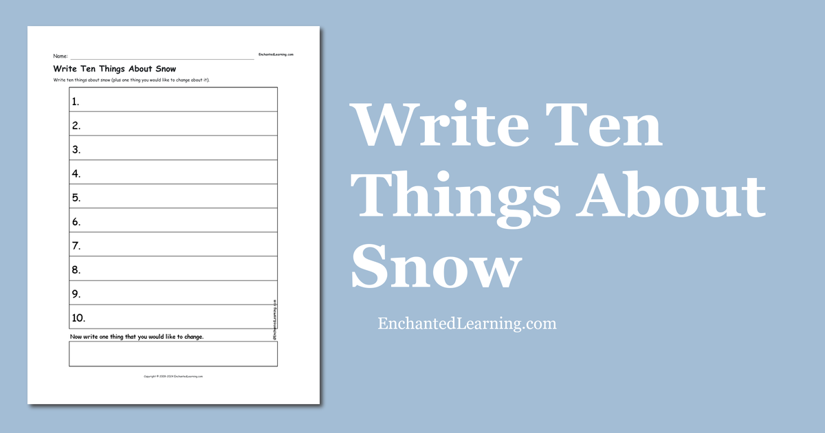 write-ten-things-about-snow-enchanted-learning